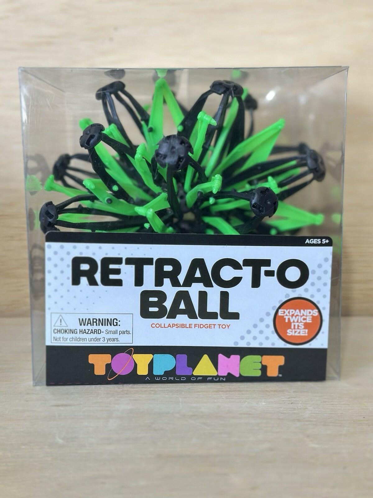 Caja abierta. Juguete antiestrés ToyPlanet Retract-O Ball de plástico retráctil multicolor