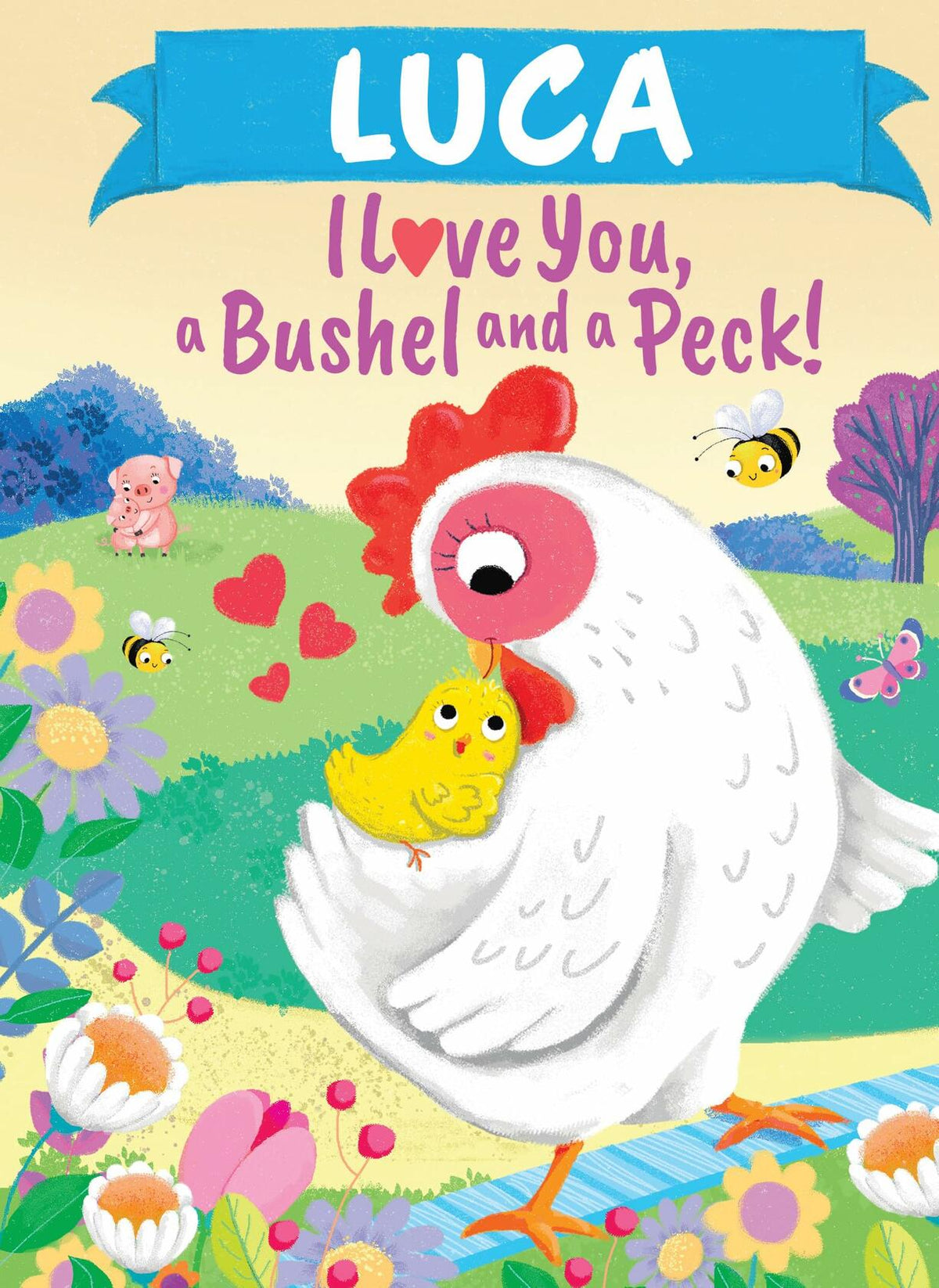Libro de fotos personalizado para niños Luca I Love You A Bushel and a Peck