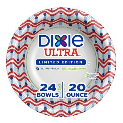 Platos hondos Dixie Ultra Americana 20 oz, 24 unidades