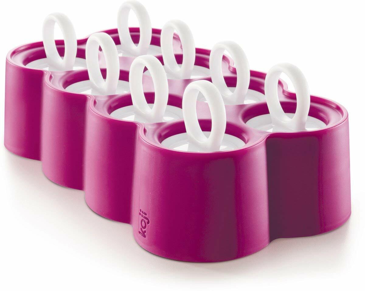 Moldes para paletas de hielo KOJI con anillo de silicona, paquete de 8, libres de BPA y ftalatos