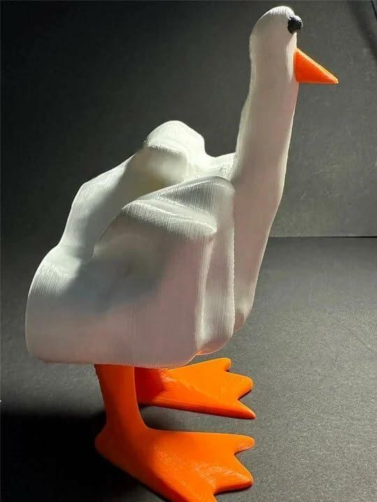 Figura de pato divertido Hoxxu, adorno decorativo de resina para escritorio o jardín, regalo