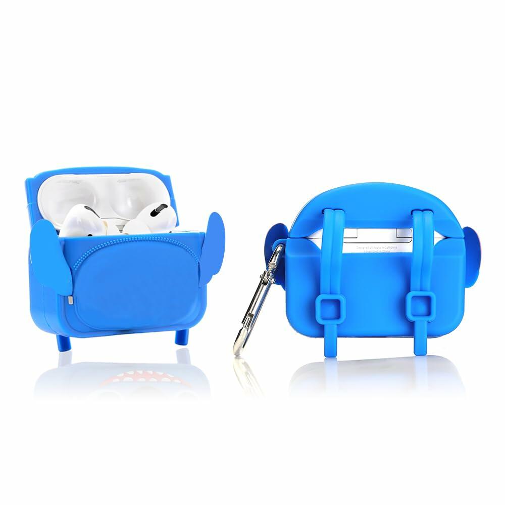 Funda de silicona 3D con dibujos animados y llavero para AirPods Pro de 1.ª/2.ª generación de Suublg