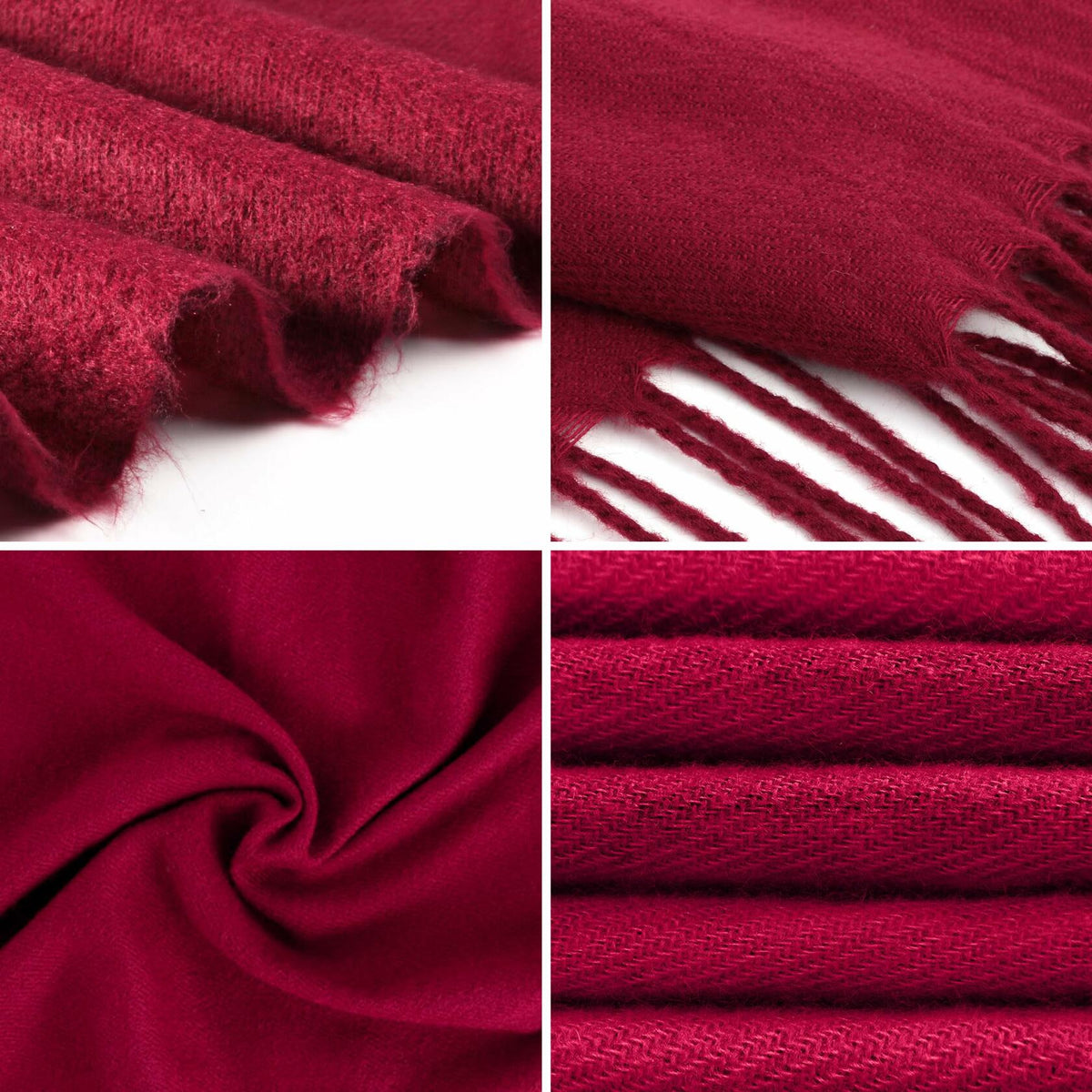 Chal pashmina de invierno Landisun para mujer, bufanda de cachemira, verde liso
