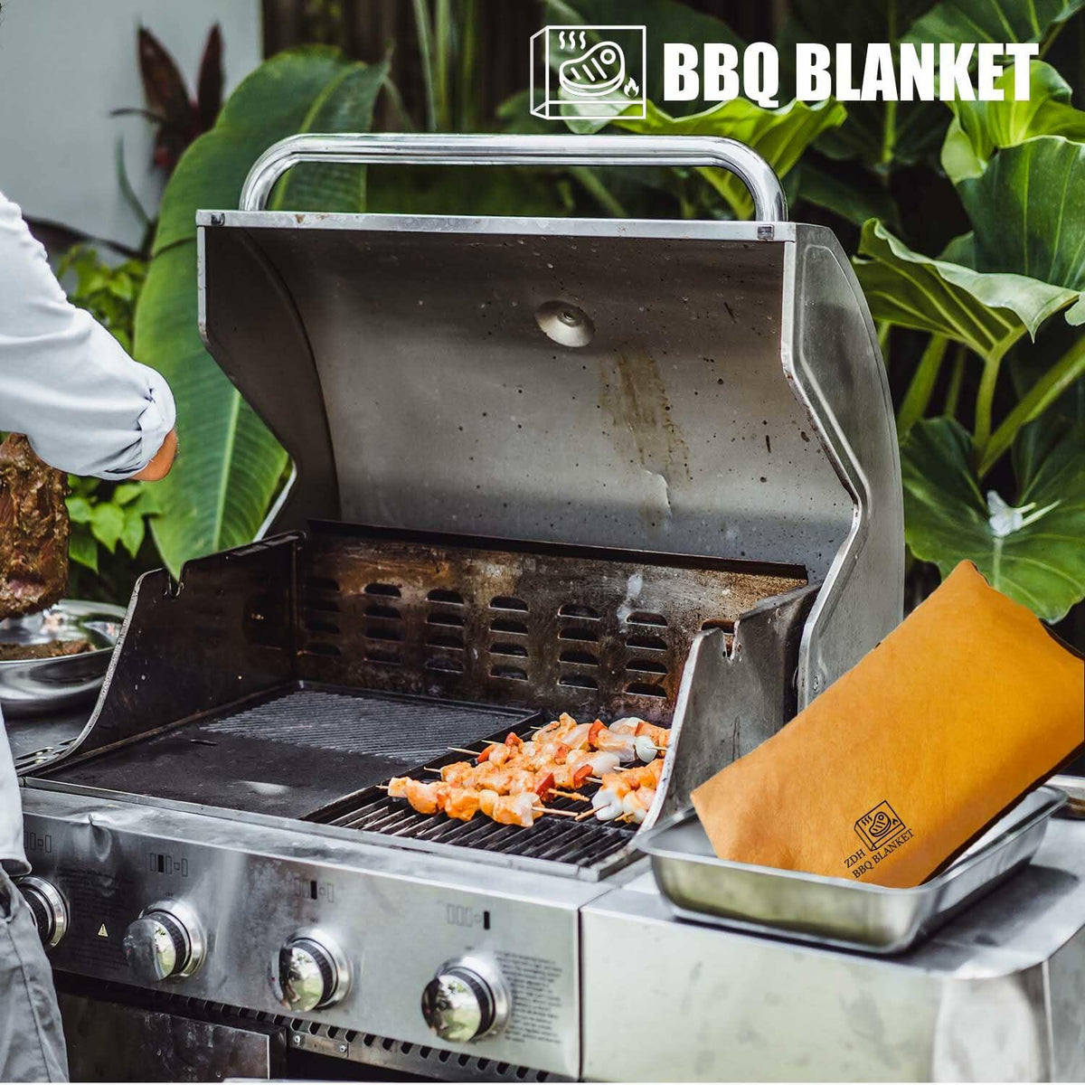 Bolsa de reposo para carne ZDH BBQ Blanket, 21 pulgadas, amarilla, reutilizable, plegable y lavable