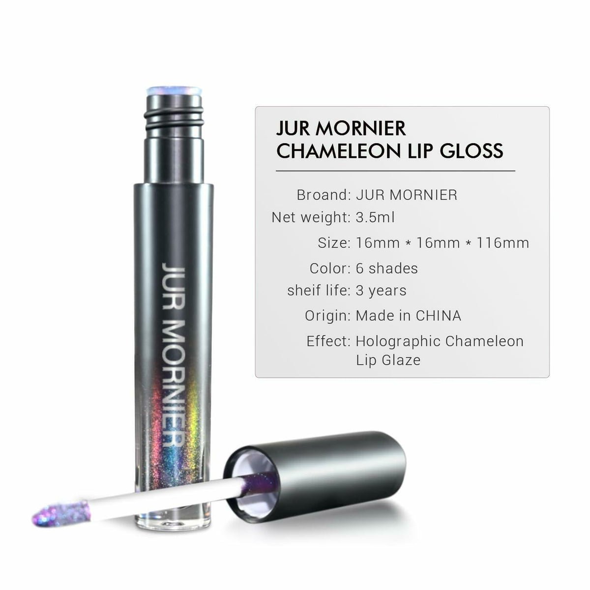 Brillo de labios mágico que cambia de color JUR MORNIER Chameleon 01 3.5ml 0.12 Fl Oz
