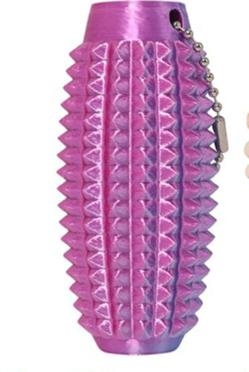 Llavero pequeño para aliviar el estrés, artículo novedoso de enfoque, regalo, morado, 1 pieza, plástico