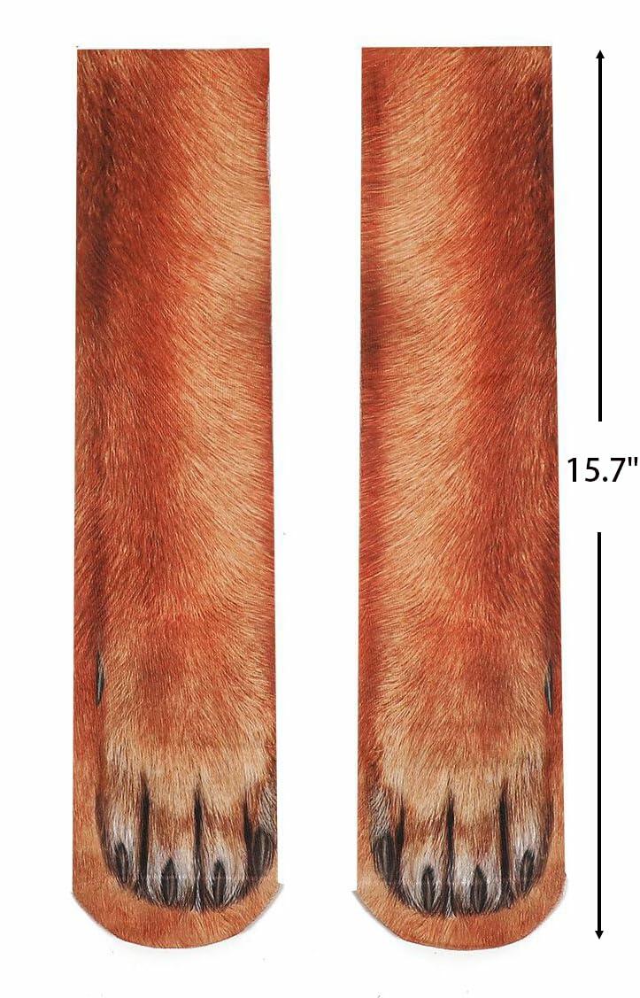 Calcetines con diseño de patas de animal de SportsWell, divertidos calcetines tipo media con estampado 3D, regalo de broma
