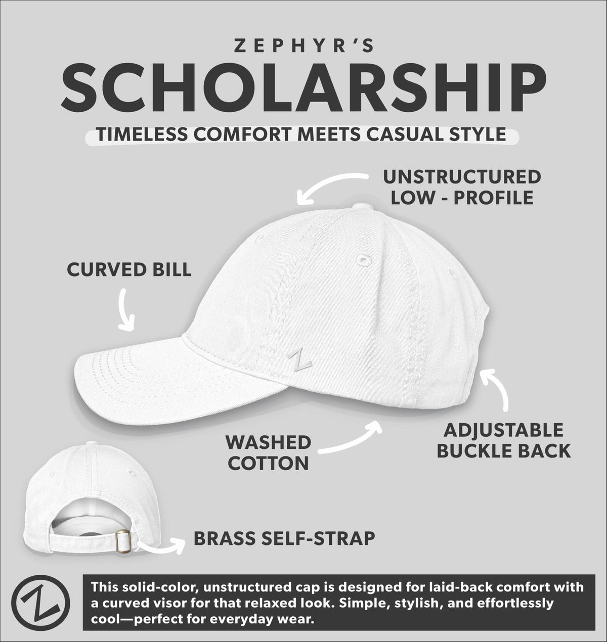 Gorra ZHATS para hombre con parche de beca con licencia oficial de la NCAA, talla única, secundaria