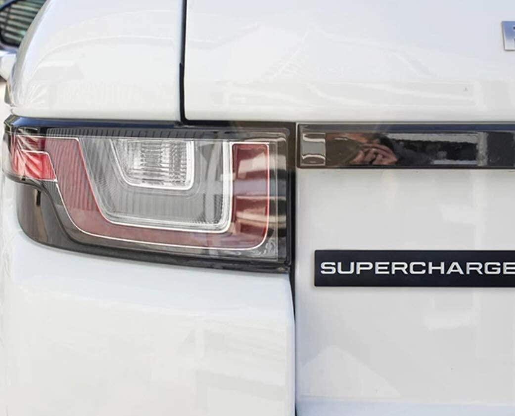 ChezMax 2 piezas adhesivo emblema de coche 3D en relieve Supercharged plateado rojo