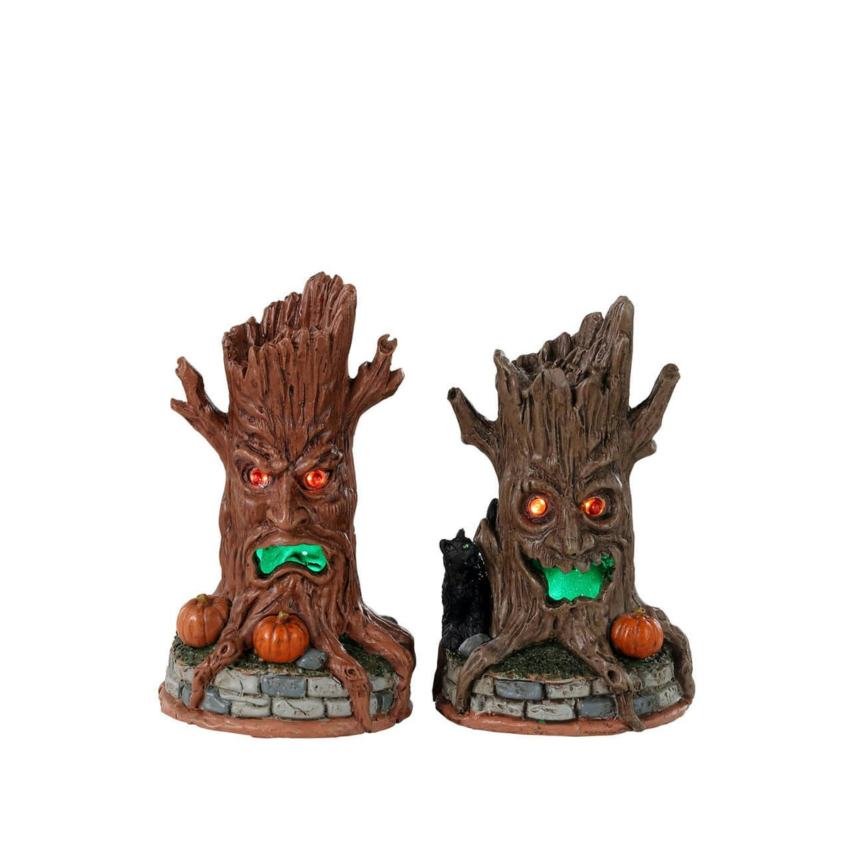 Haunted Tree Trunks - Lighted 2 Piece Set