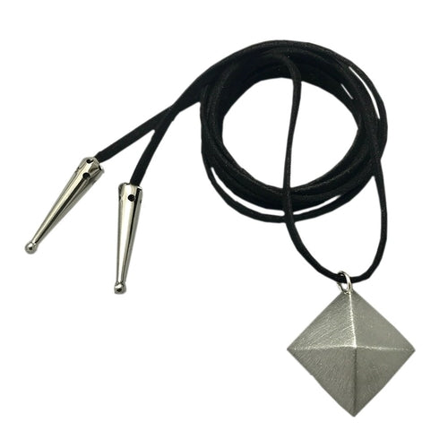 Recycled Bombshell Choker - Upcycled Aluminum Statement Jewelry, Suede Cord