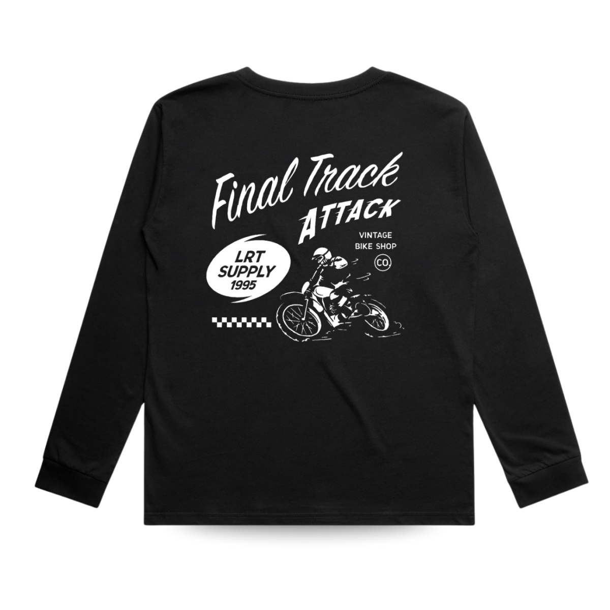 CAMISETA DE MANGA LARGA FINAL TRACK ATTACK - NEGRO SÓLIDO