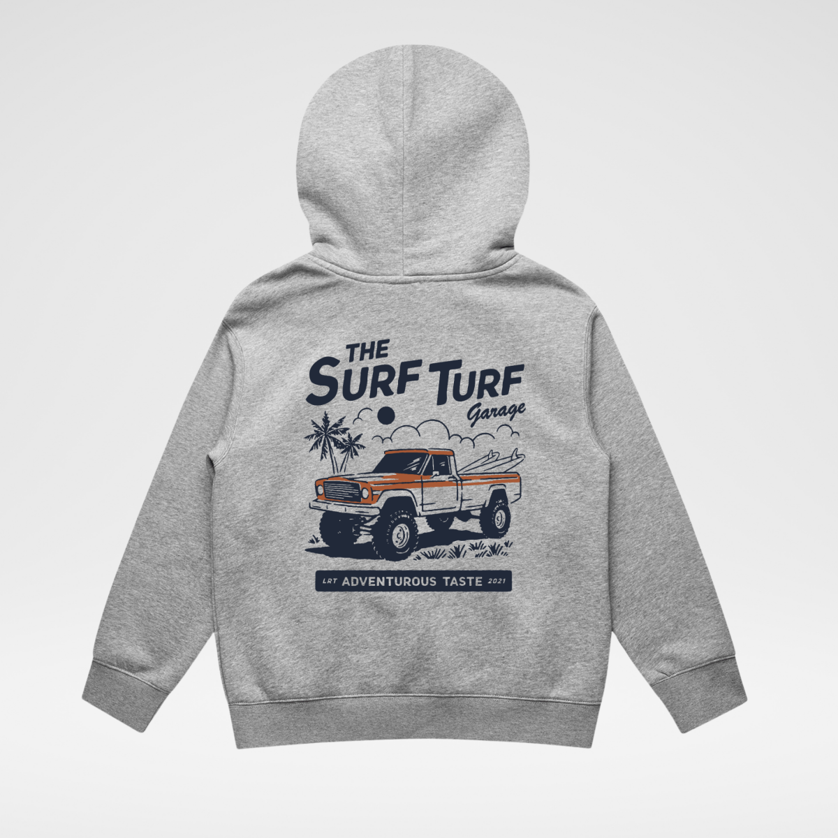 SUDADERA SURF TURF - GRIS JASPEADO RECICLADO