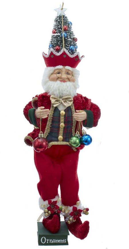 Kringles 18 Inch Hanging Elf - Holding Ornaments