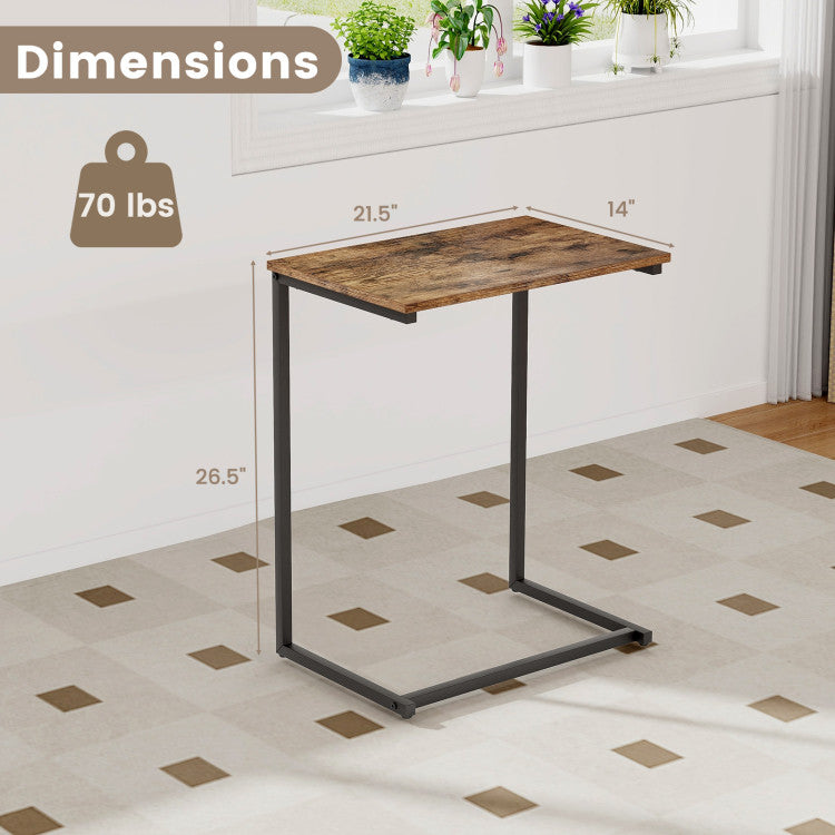 14-Position Adjustable Floor Chair & C-Shaped End Table Set