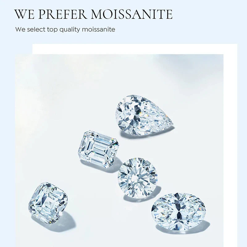 1ct Round Moissanite Stud Earrings 925 Sterling Silver GRA Certified Gift
