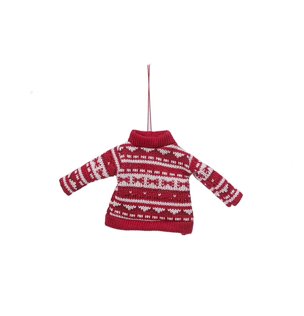 Fabric Cozy Knit Sweater Ornament -