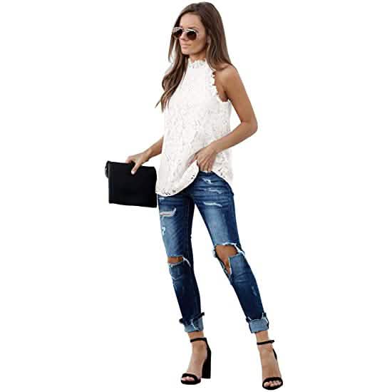 Women's Lace Crochet Hollow Out Tank Top