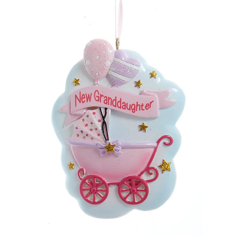 New Granddaughter Baby Stroller Ornament