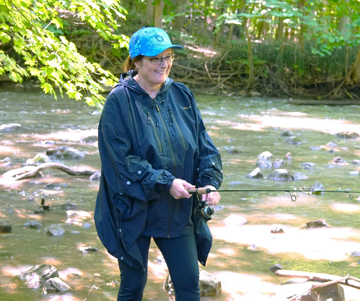 Poncho de lluvia unisex azul marino Brella