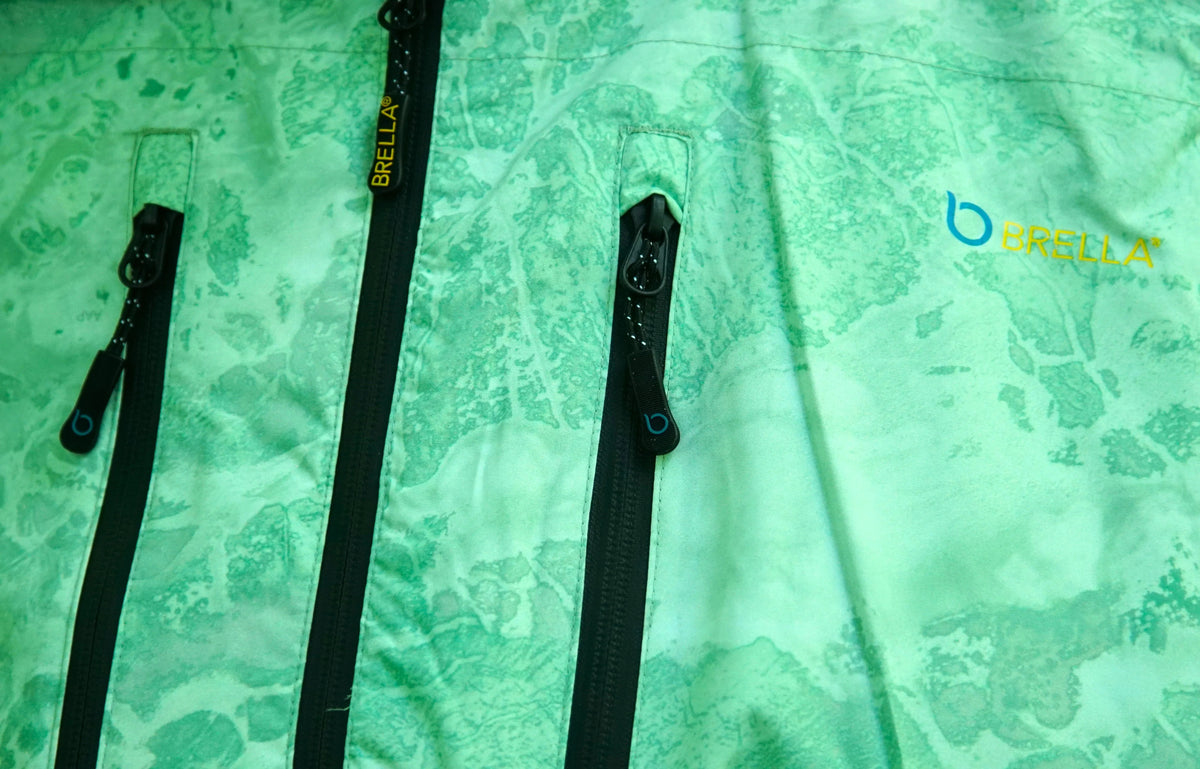 Chaqueta de lluvia unisex Brella verde claro