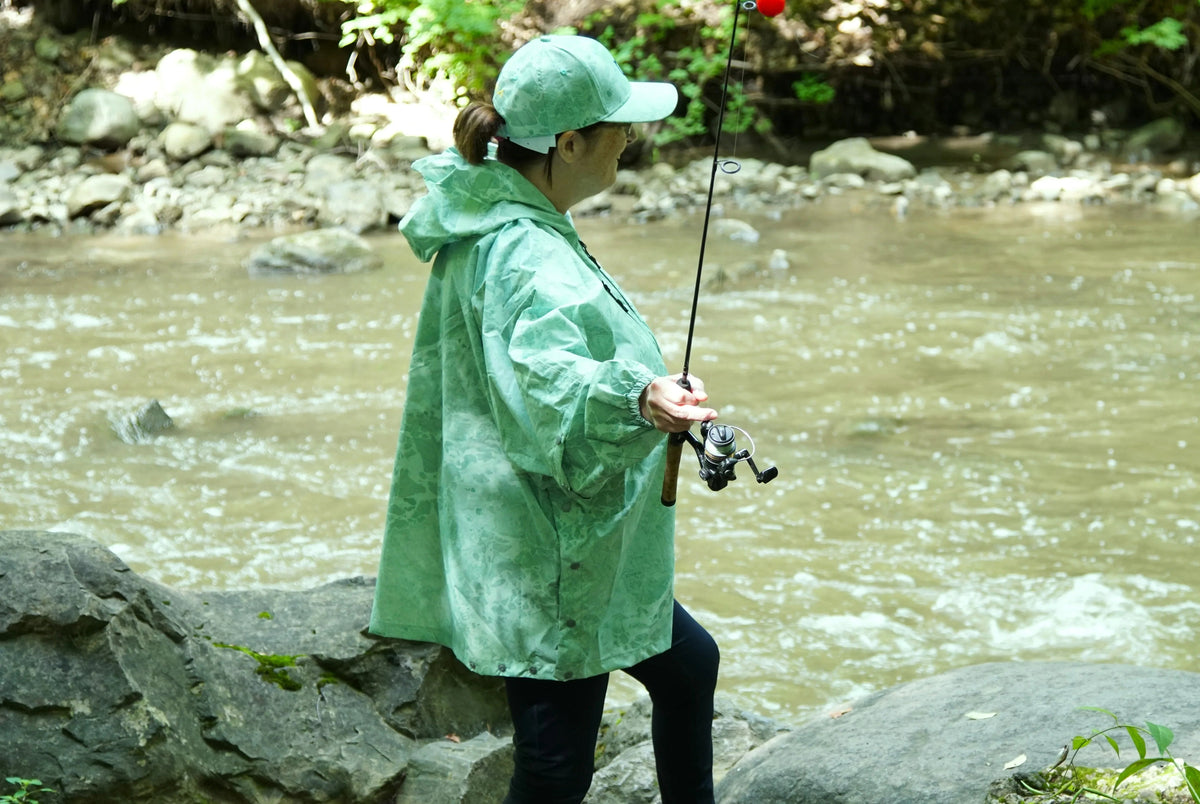 Chaqueta de lluvia unisex Brella verde claro