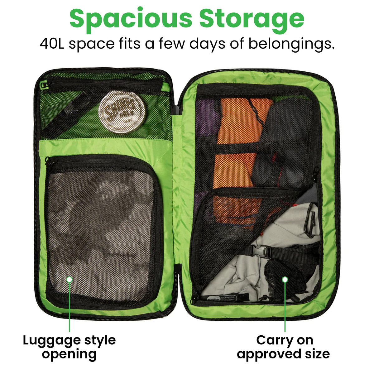 The Island Hopper 40L: Mochila de mano para viajes de 1 a 2 semanas