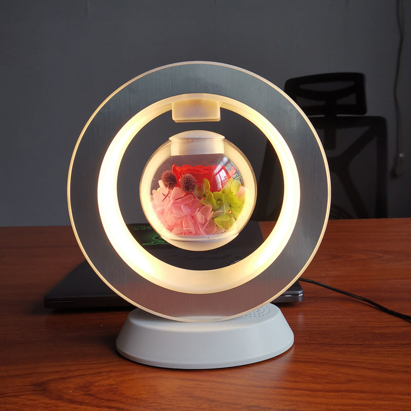Lámpara LED de Noche con Corazón Flotante para el Día de San Valentín, Mesa, Levitación Magnética, Lámpara Creativa de Escritorio, Decoración del Hogar