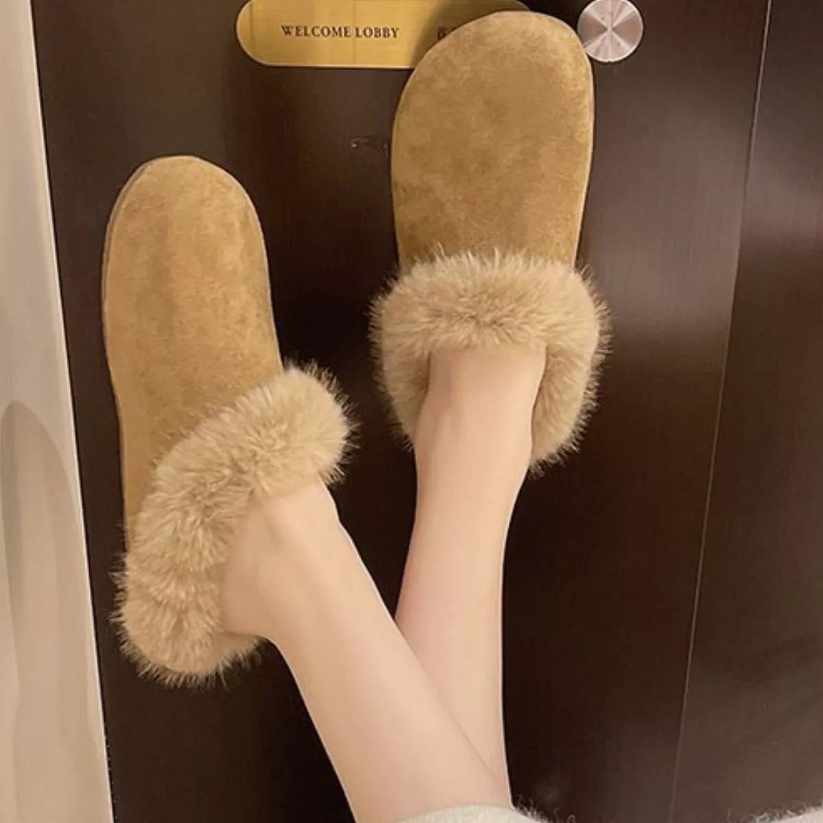 Fuzzy Plush Warm Indoor Slippers