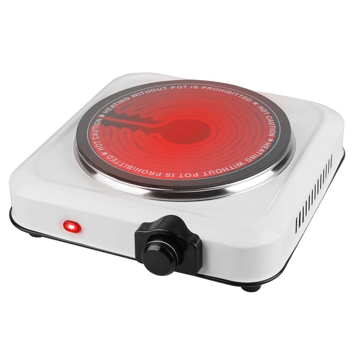 1000W Infrared Hot Plate – Portable Single Burner with Glass Cooktop