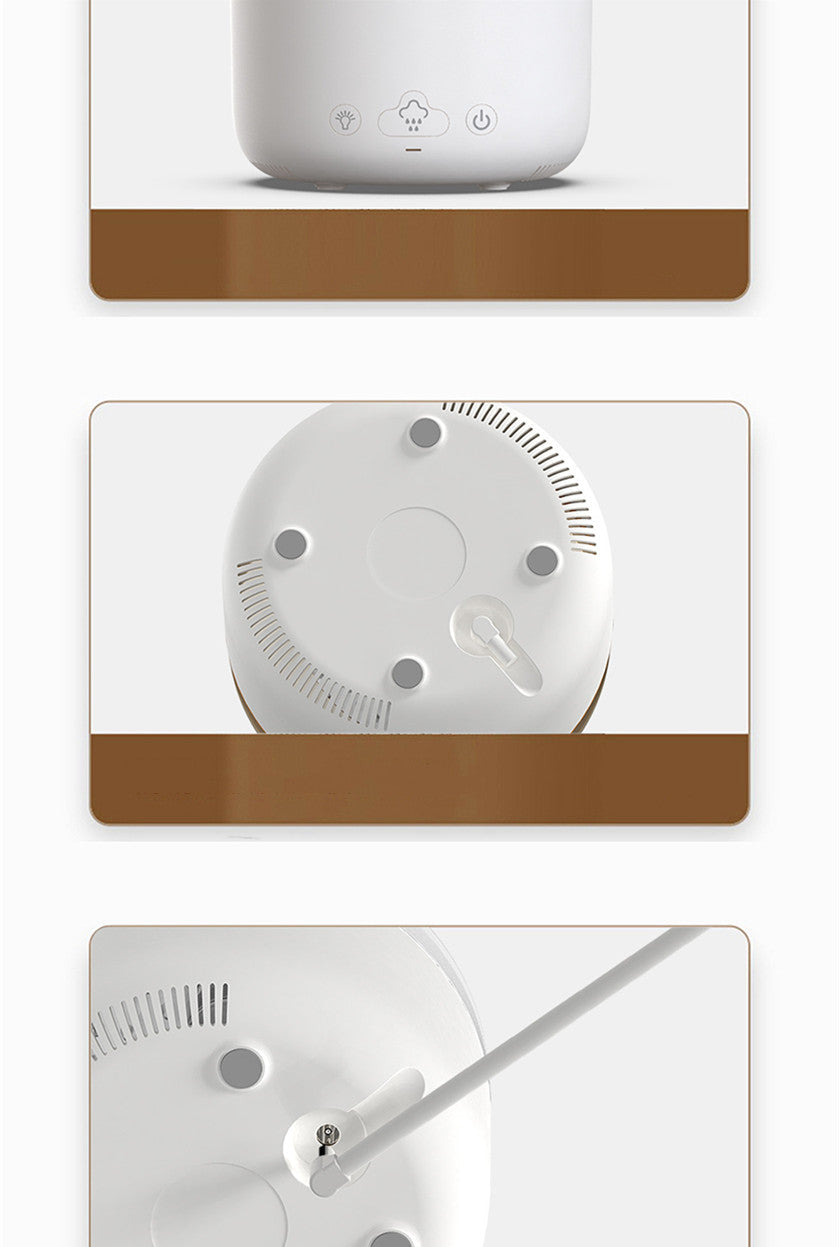 Nuevo humidificador de aire de lluvia en nube, difusor de aromaterapia con aceites esenciales, humidificador de aire de niebla silencioso USB con luz de colores