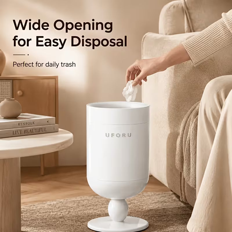Wide Opening Waste Bin with Sliding Base
