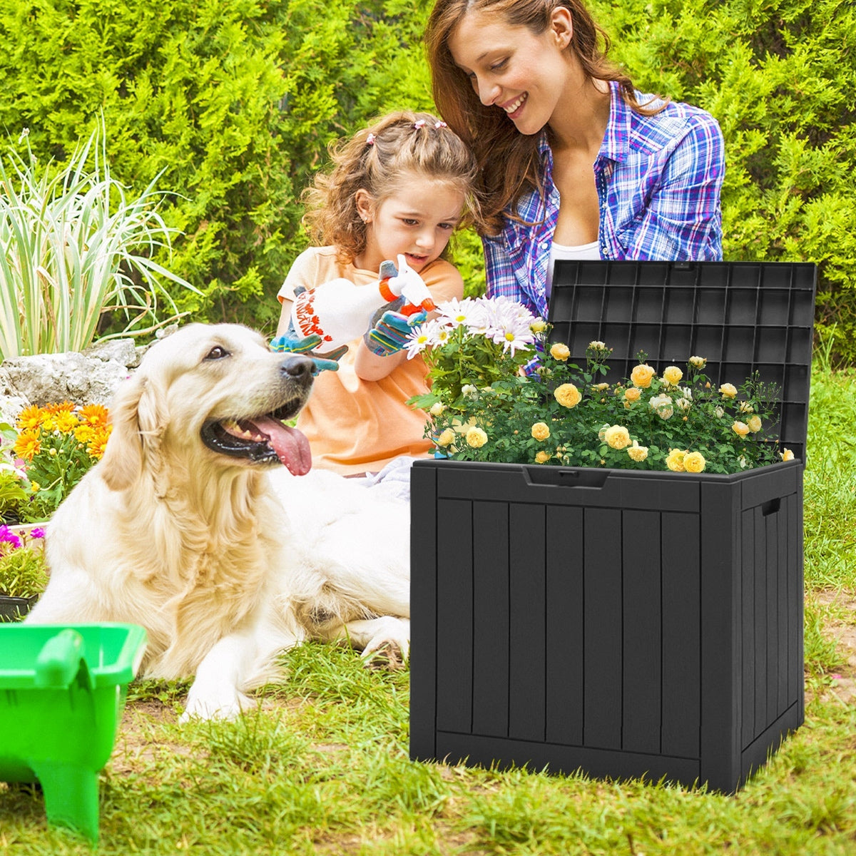 30 Gallon Deck Box Storage Container Seating Tools