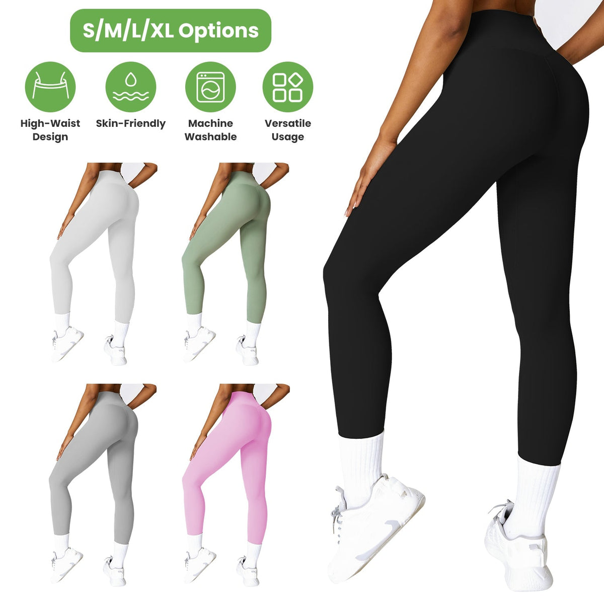 Leggings de talle alto para mujer con control de abdomen