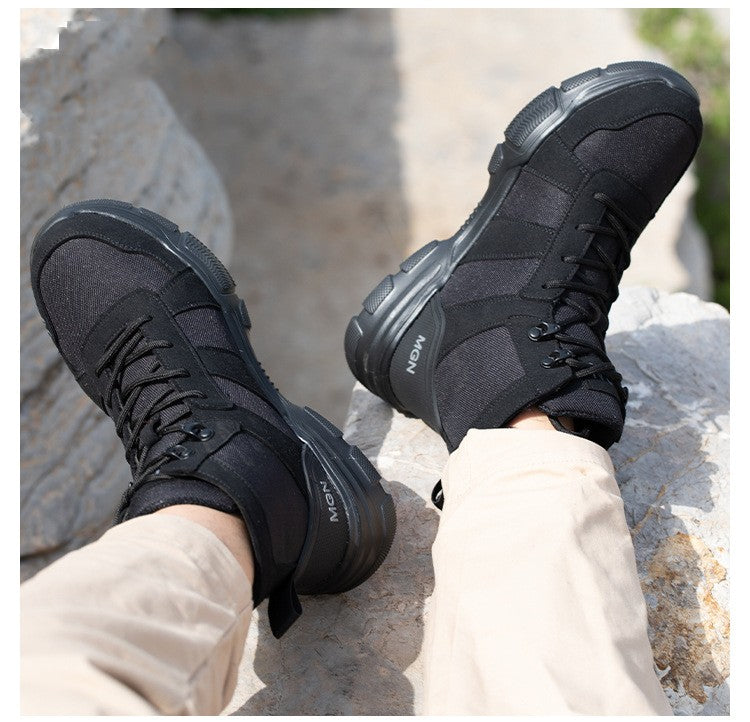 Labor Protection Shoes Anti-smash Anti-puncture Protective Shoes High Top