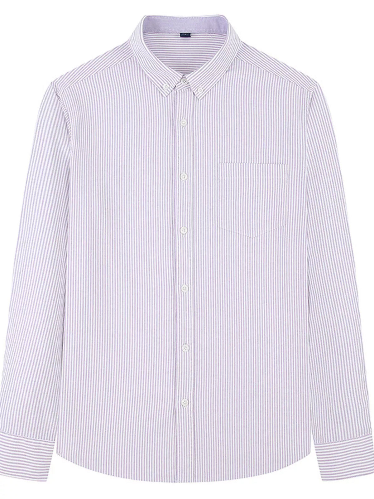 Men's Full Size Striped Button Up Long Sleeve Shirt Plus Size