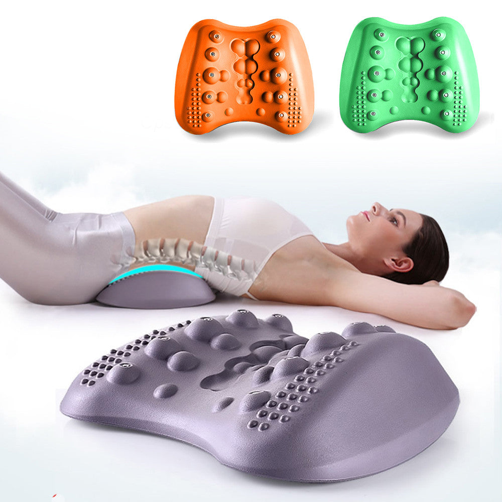 Almohada de soporte lumbar para el alivio del dolor de espalda baja, masajeador estirador lumbar para el alivio del dolor lumbar crónico y la hernia discal.