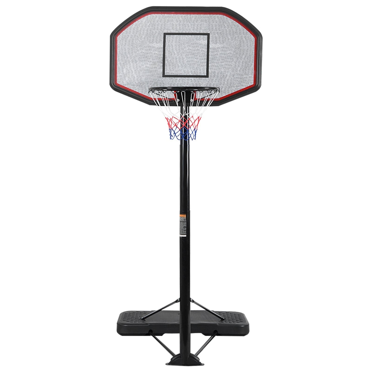 Canasta de baloncesto de 43 pulgadas, ajustable en altura, para interior y exterior