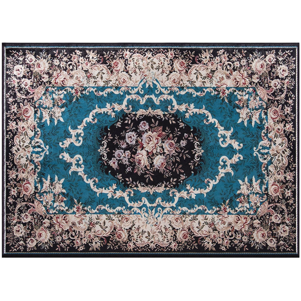 Area Rug with Non-Shedding Surface and Anti-slip Bottom