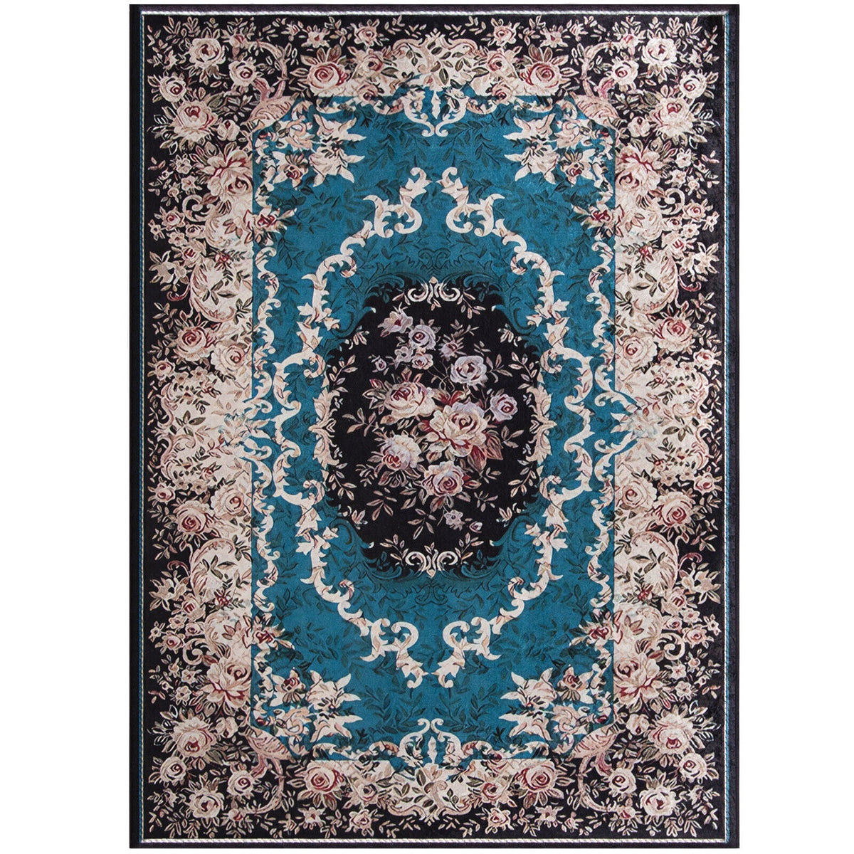 Area Rug with Non-Shedding Surface and Anti-slip Bottom