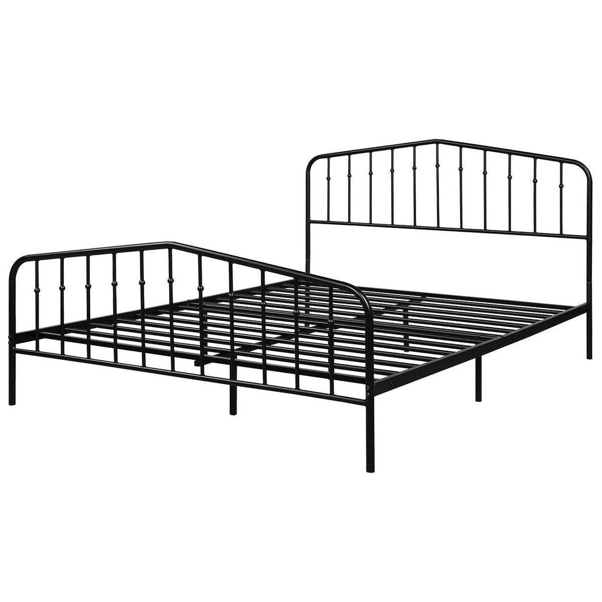 Queen Size Metal Bed Frame Slat Platform
