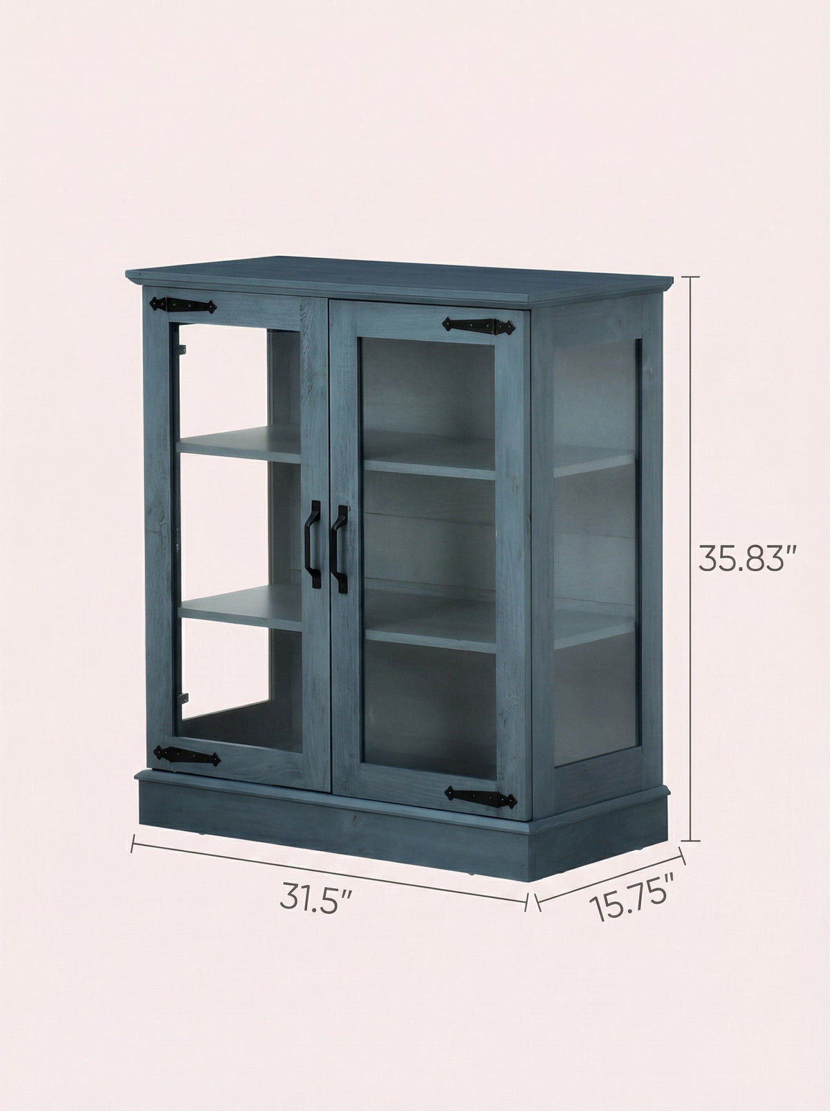 Armario moderno con puertas de cristal – 3 estilos | Estantes ajustables | Alacena de almacenaje compacta