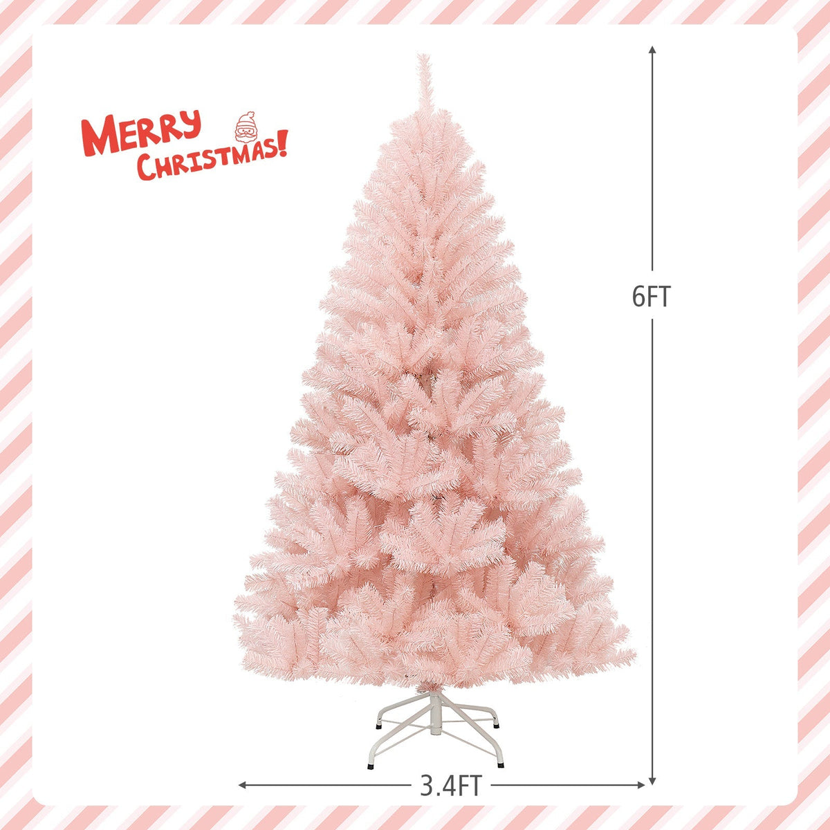 6/7 Feet Artificial Christmas Tree Hinged Full Fir Tree