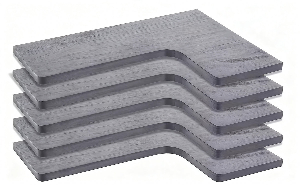 Estantes flotantes de esquina rústicos juego de 5 – Estantes de pared de madera