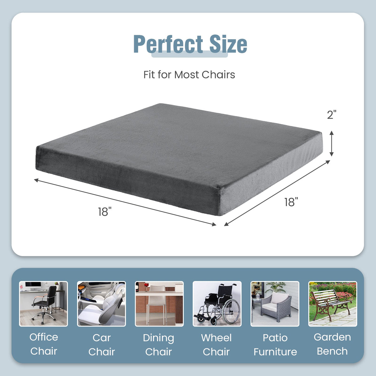 10 Pack Seat Cushions Gel Memory Foam for Back