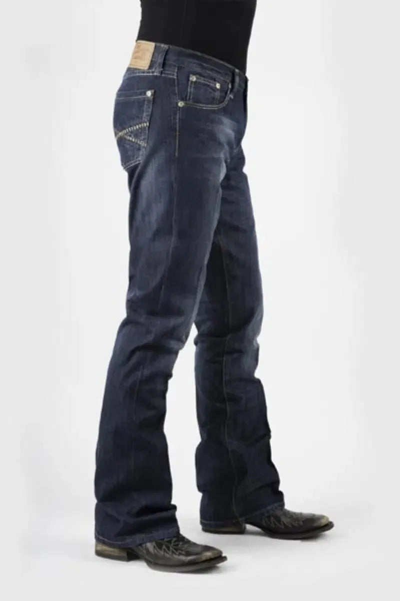 Stetson 1014 Fit Semi-Destructed Wash Jeans - Men's Jeans