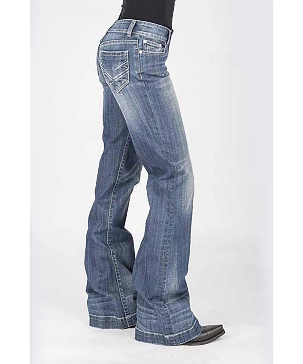 Stetson 214 Trouser Fit Bleached w/ X Pocket- Women's Jeans