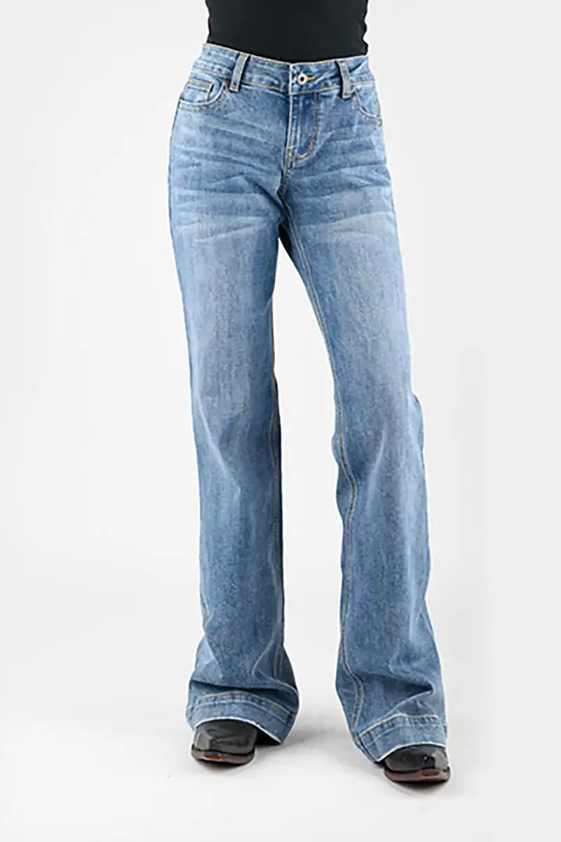 Stetson 214 Trouser Fit Back Welt Pocket ( Denim Light Wash )- Women's Jeans