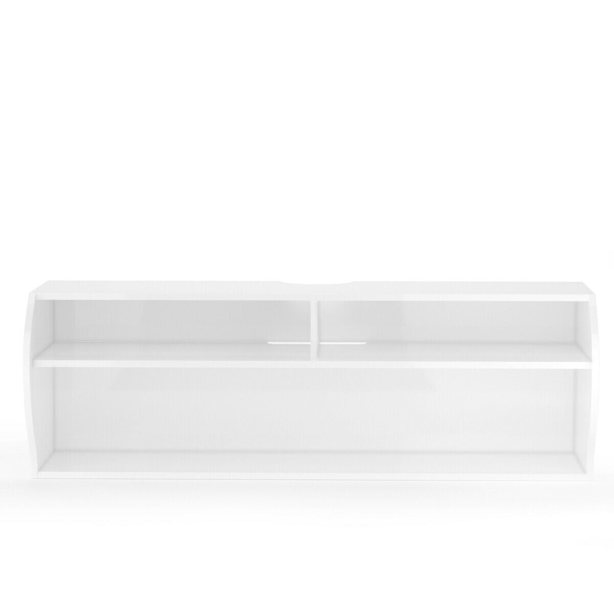 48.5 Inch 2 Tier Modern Wall Mounted Hanging Floating Shelf