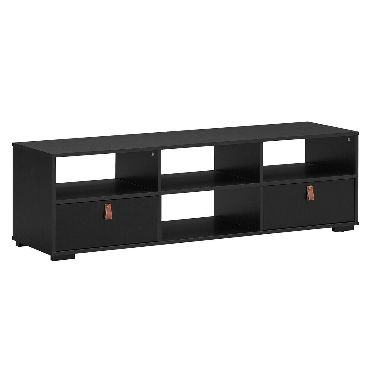 TV Stand Entertainment Media Center Console for TV's up to 60 Inch with Drawers Walnut
